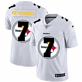 Nike Steelers 7 Ben Roethlisberger White Shadow Logo Limited Jersey Yhua,baseball caps,new era cap wholesale,wholesale hats